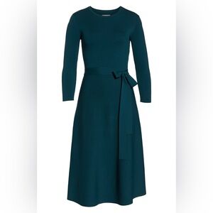 Eliza J Elegant Teal Midi Knit Dress